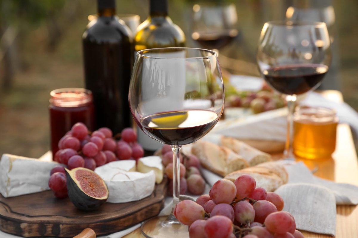 Tuscan table with local Maremma food